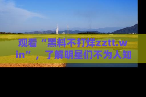 观看“黑料不打烊zztt.win”，了解明星们不为人知的黑料内幕