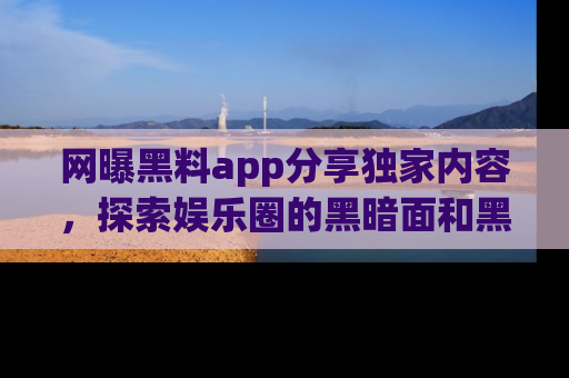 网曝黑料app分享独家内容，探索娱乐圈的黑暗面和黑料