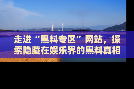走进“黑料专区”网站,探索隐藏在娱乐界的黑料真相
